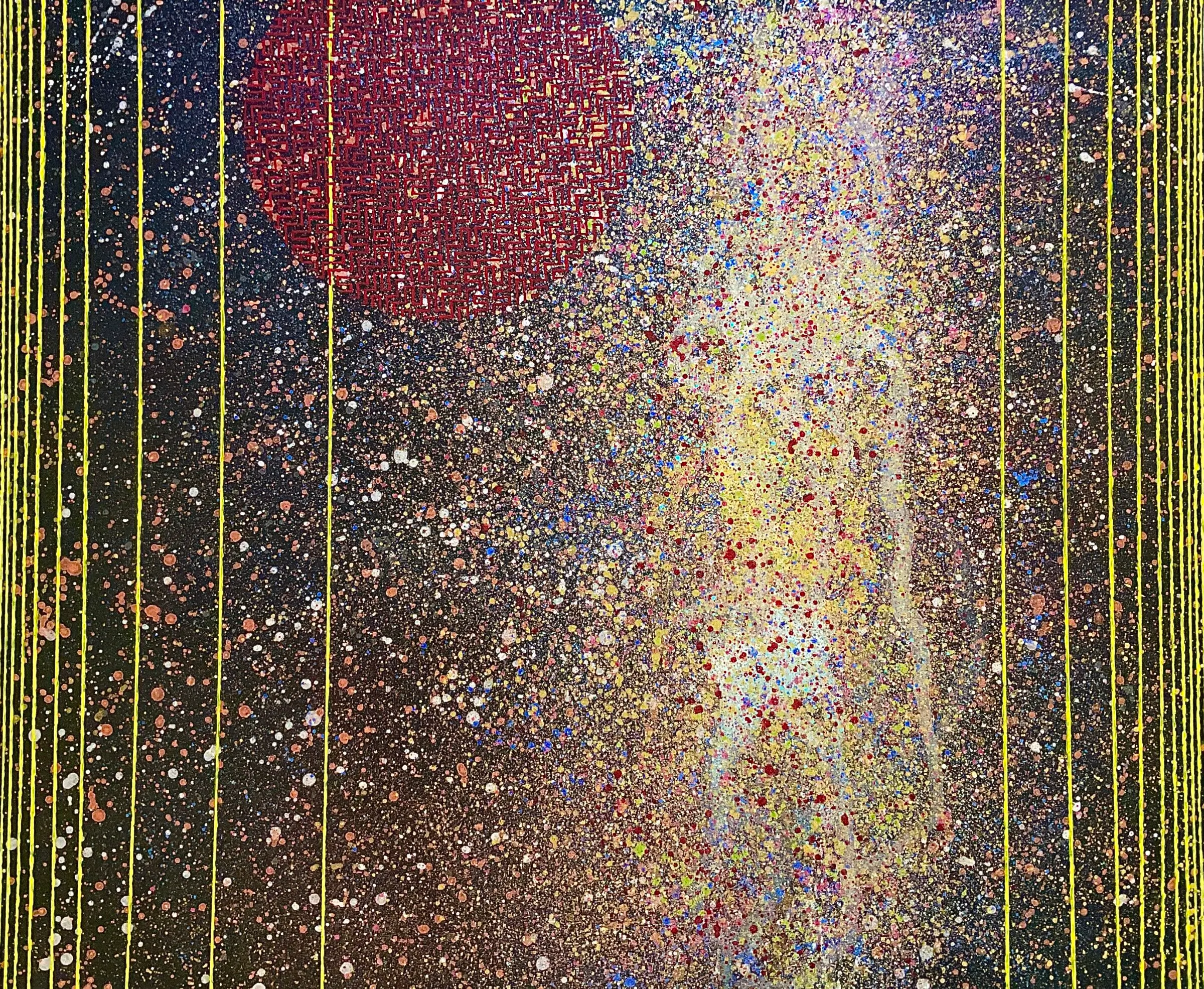 Une femme pense entre les étoiles